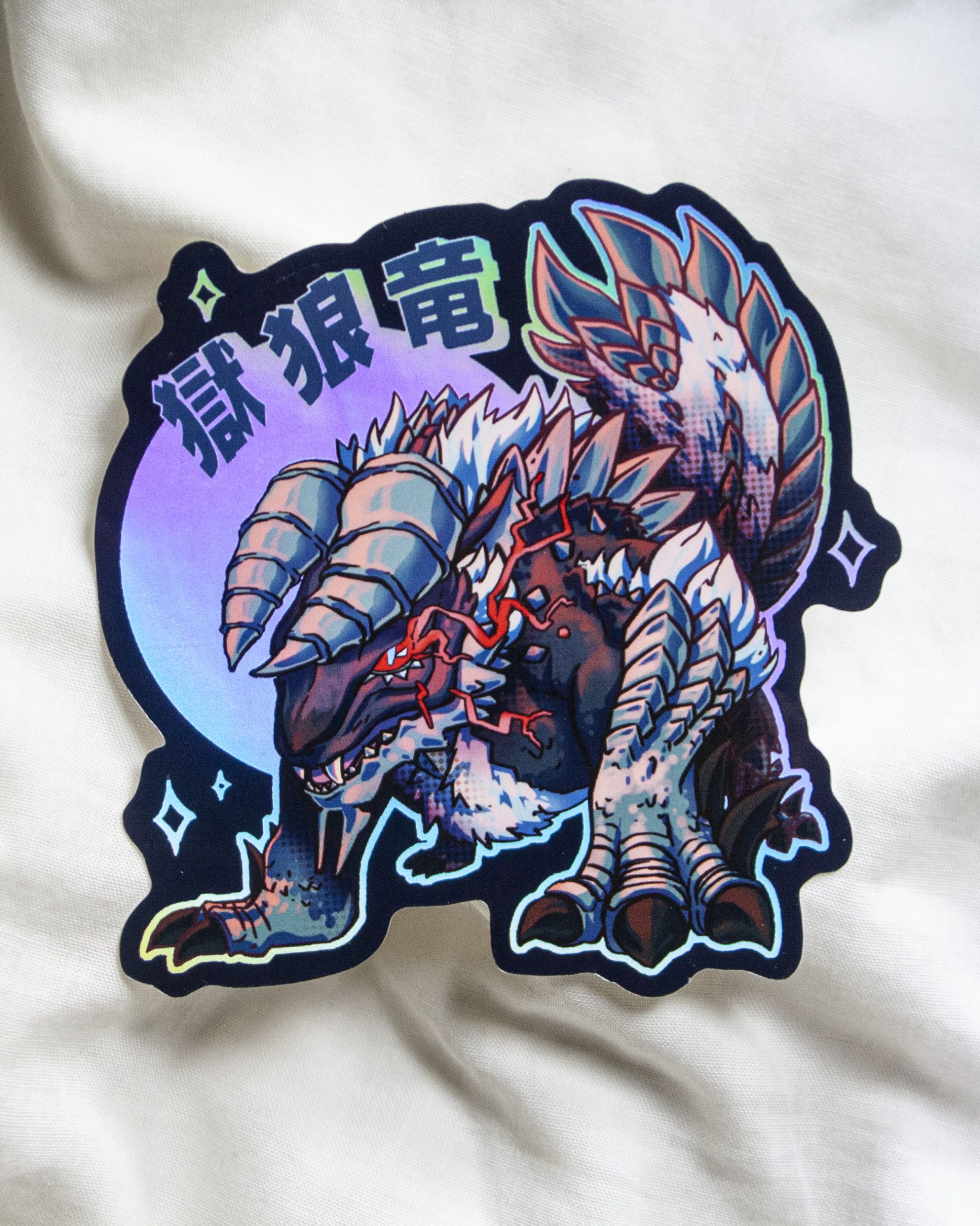 Black Zino Holo Sticker