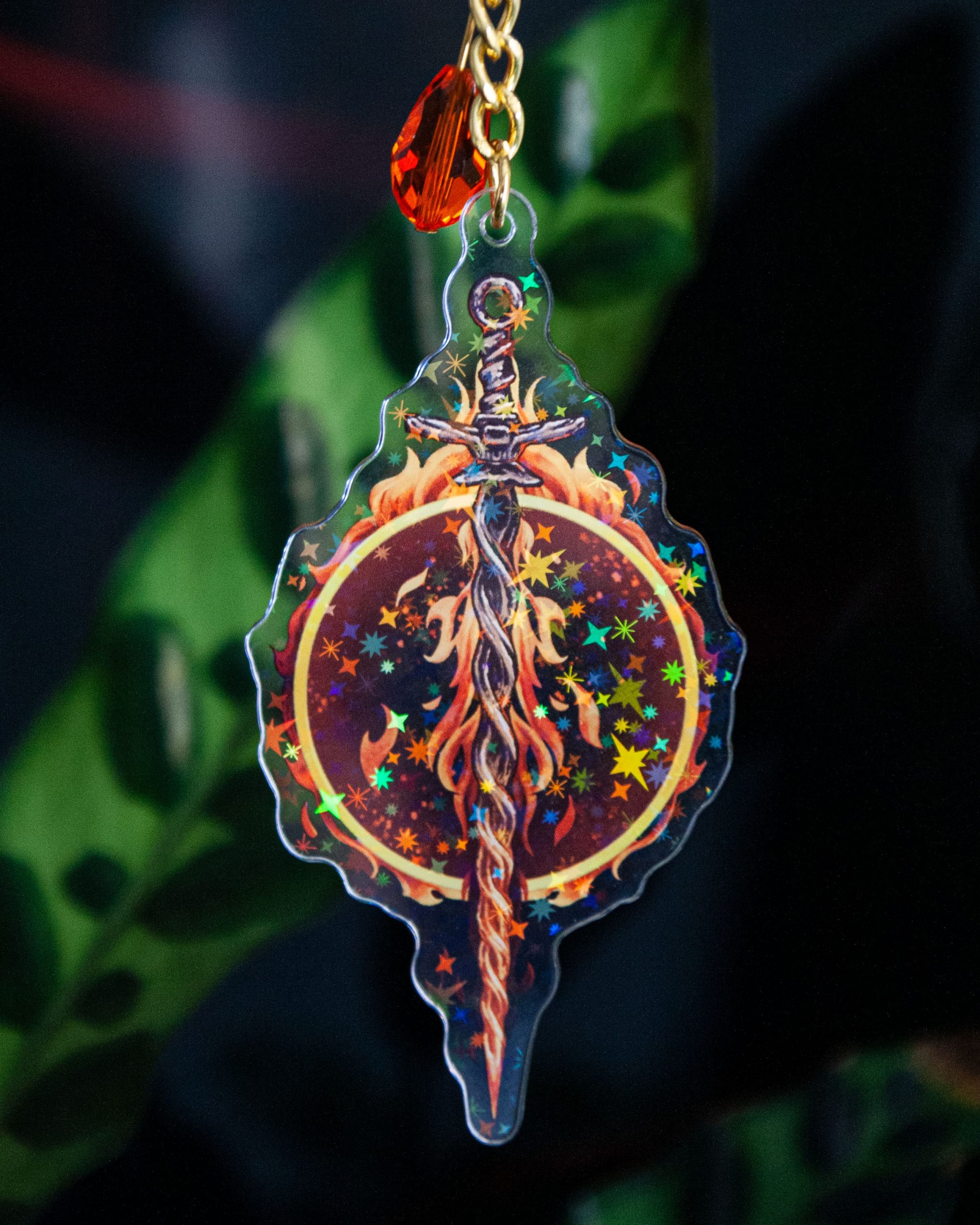 Coiled Sword Keychain